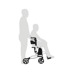 Rental Redgum Dual Purpose Side Folding Walker