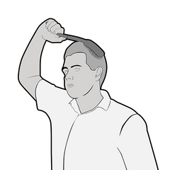 Redgum Long Handle Hair Brush