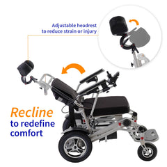 Yoga Day Tripper Auto Recline - Aluminium Electric Wheelchair