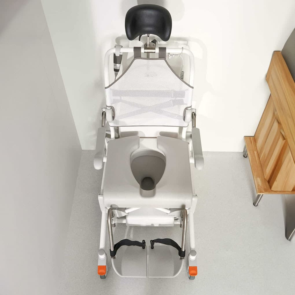 Etac Alto Electronic Mobile Shower Commode with Pan Holder