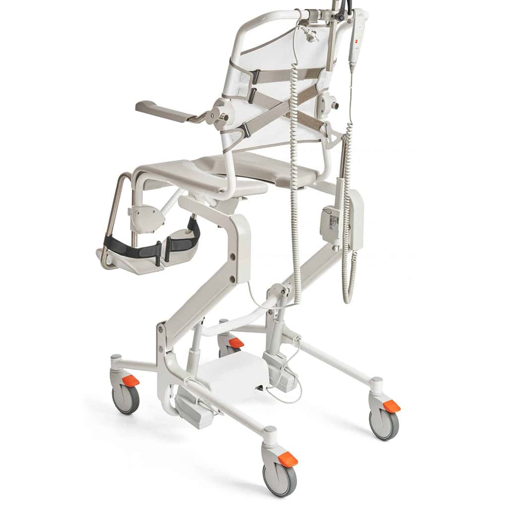 Etac Alto Electronic Mobile Shower Commode with Pan Holder