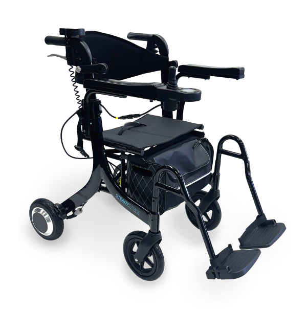 Redgum Steady Stride 2-in-1 Folding Electric Walker & Wheelchair