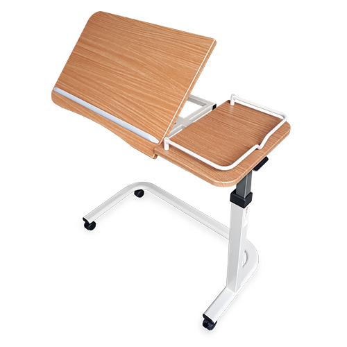 Redgum Over Bed Chair Table Vinyl Wrapped Tilt Top