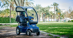 Afiscooter Breeze S4 Mobility Scooter - Afikim - Single Seat with Canopy