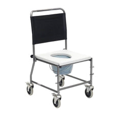 Drive DeVilbiss Glideabout Commode with removable armrests