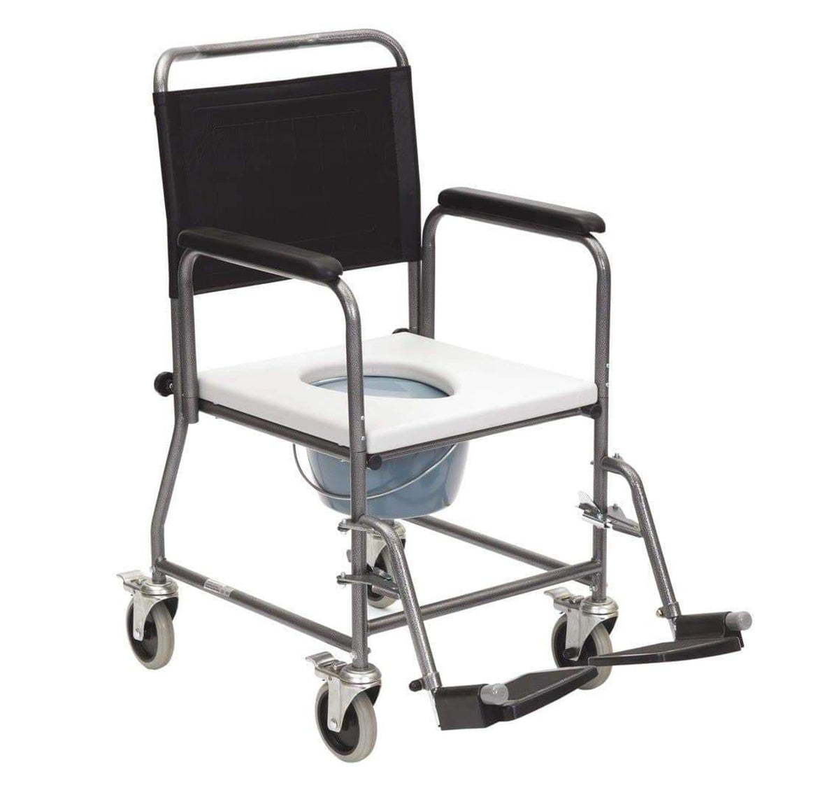 Drive DeVilbiss Glideabout Commode with removable armrests