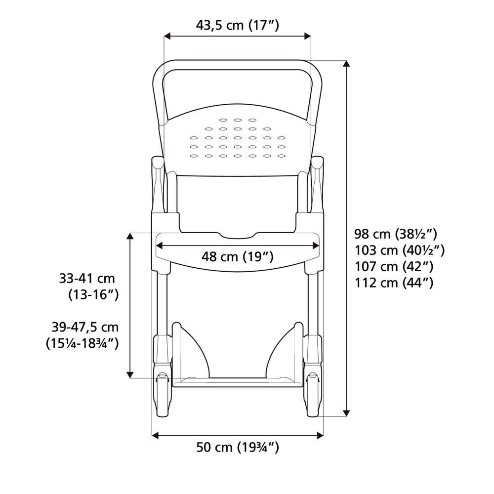 Etac Clean Mobil Shower Commode