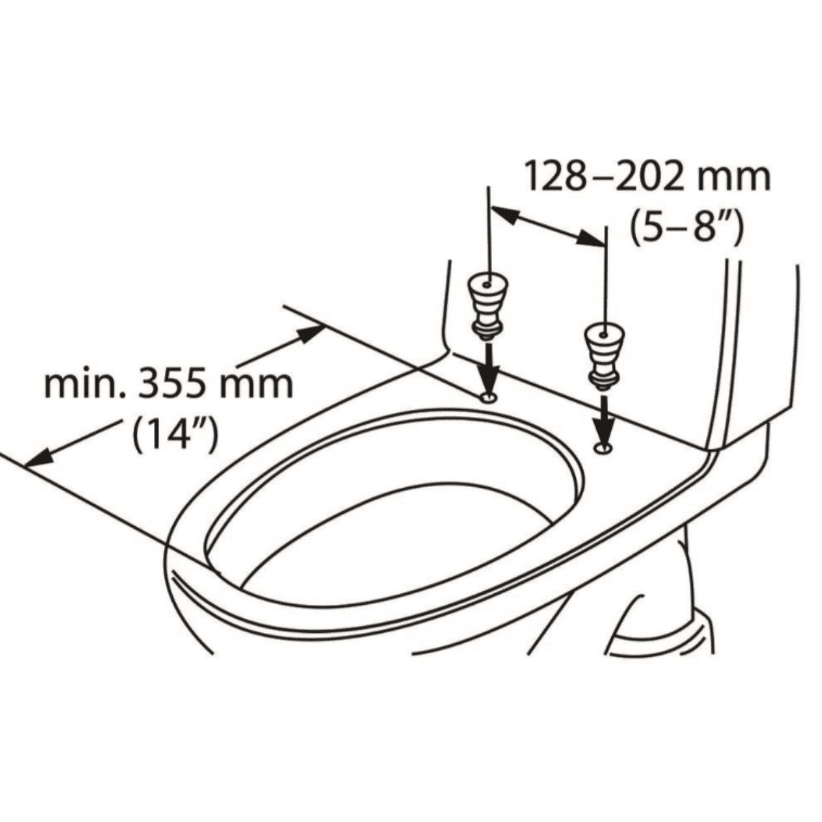 Etac Hi-Loo Toilet Seat Raiser Fixed with Arm Supports