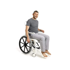 Etac Clean 55cm Self Propelled Mobile Shower Commode - Lagoon Green