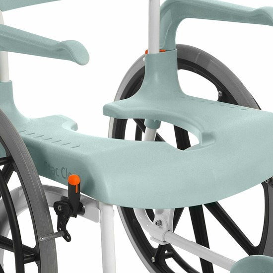 Etac Clean 55cm Self Propelled Mobile Shower Commode - Lagoon Green
