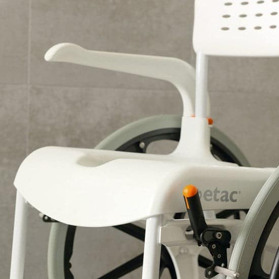 Etac Clean 55cm Self Propelled Mobile Shower Commode - Lagoon Green