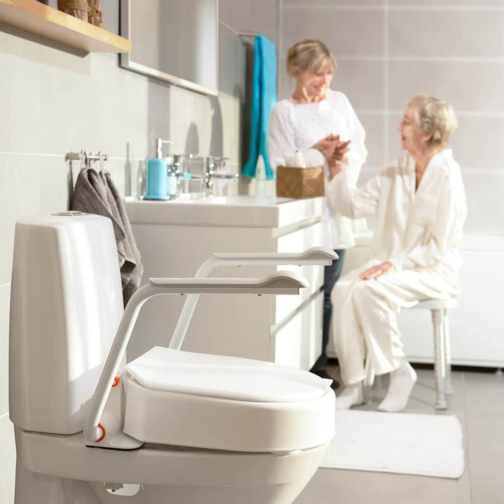Etac Hi-Loo Toilet Seat Raiser Fixed with Arm Supports