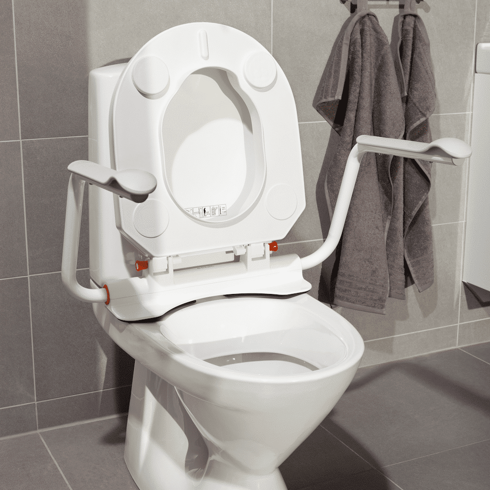 Etac Hi-Loo Toilet Seat Raiser Fixed with Arm Supports