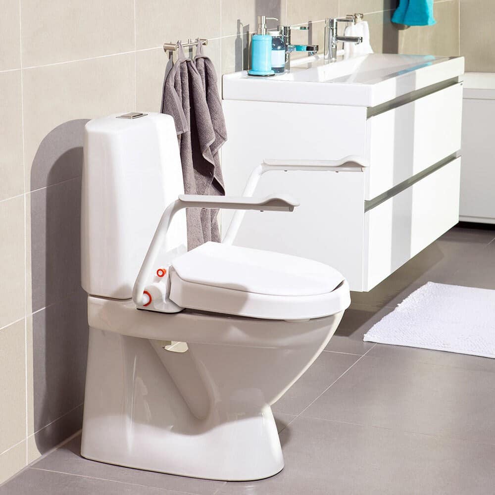 Etac Hi-Loo Toilet Seat Raiser Fixed with Arm Supports