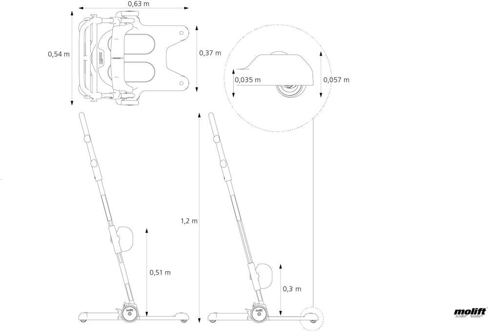 Molift Raiser Pro Sit to Stand Transfer Platform