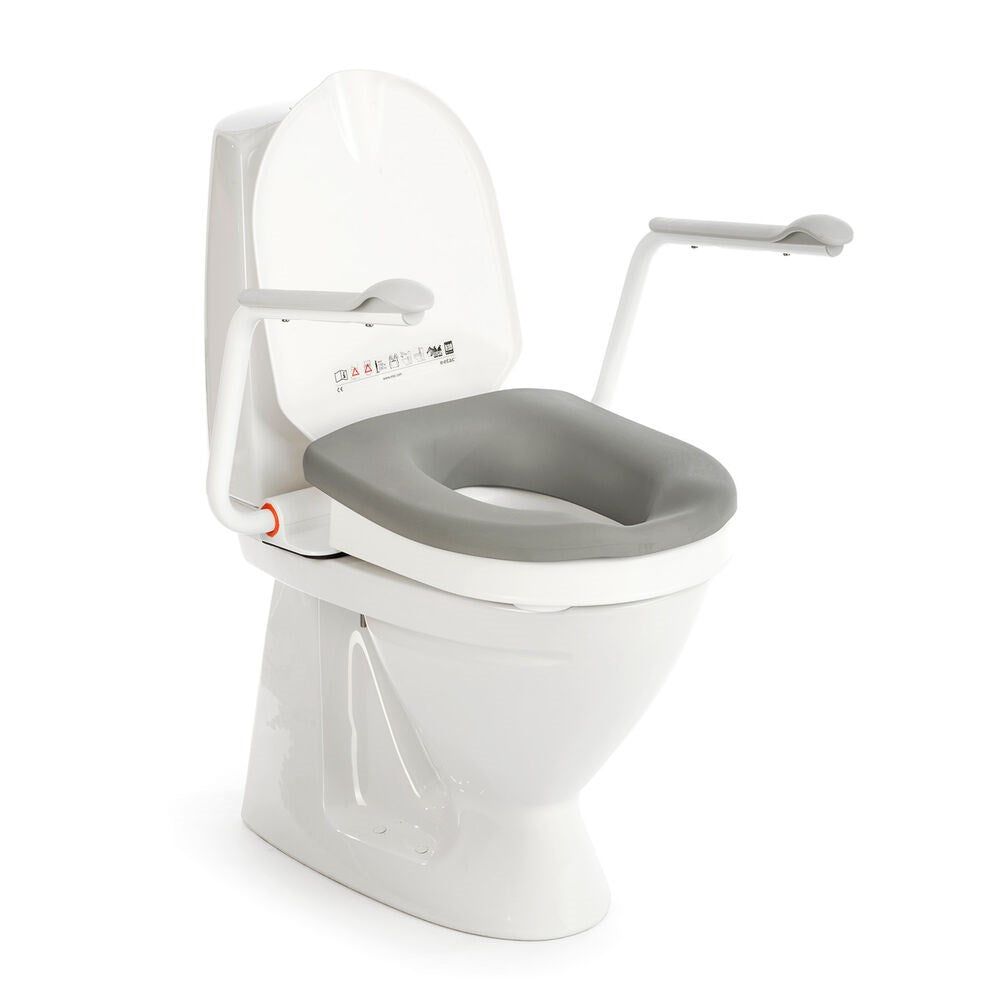 Etac Hi-Loo Toilet Seat Raiser Fixed with Arm Supports